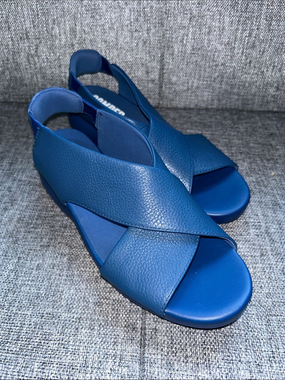 NEW - Camper BALLOON SLINGBACK Blue Crisscross Sandals